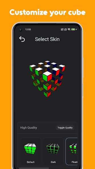 Cube Genie skins selection preview